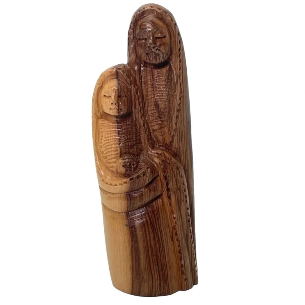 Holy Family Wooden Hand Carved Figures - Picture 1 of 13
